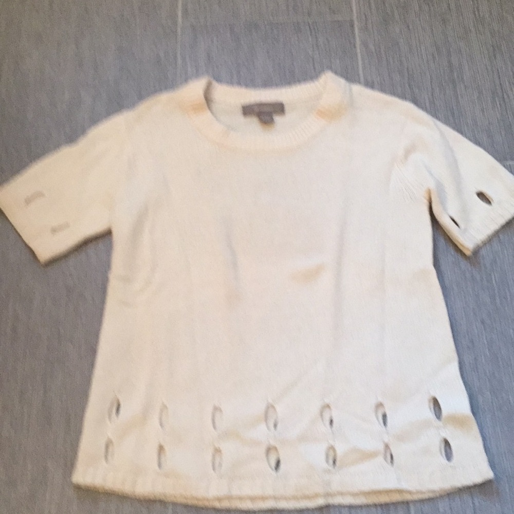 💯 % cashmere short sleeve oversized XS sweater